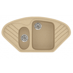 Ένθετος Νεροχύτης Γρανιτένιος Συνθετικός Sanitec 302 Classic 96x51cm Granite Cappuccino